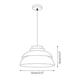 VerdantGlow Hanging Lamp Bottom View Detail - OpalDwell