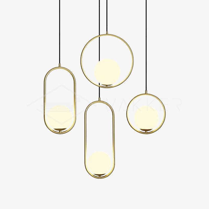 Glass Pendant Light Installed In Living Room Setting - OroDwell