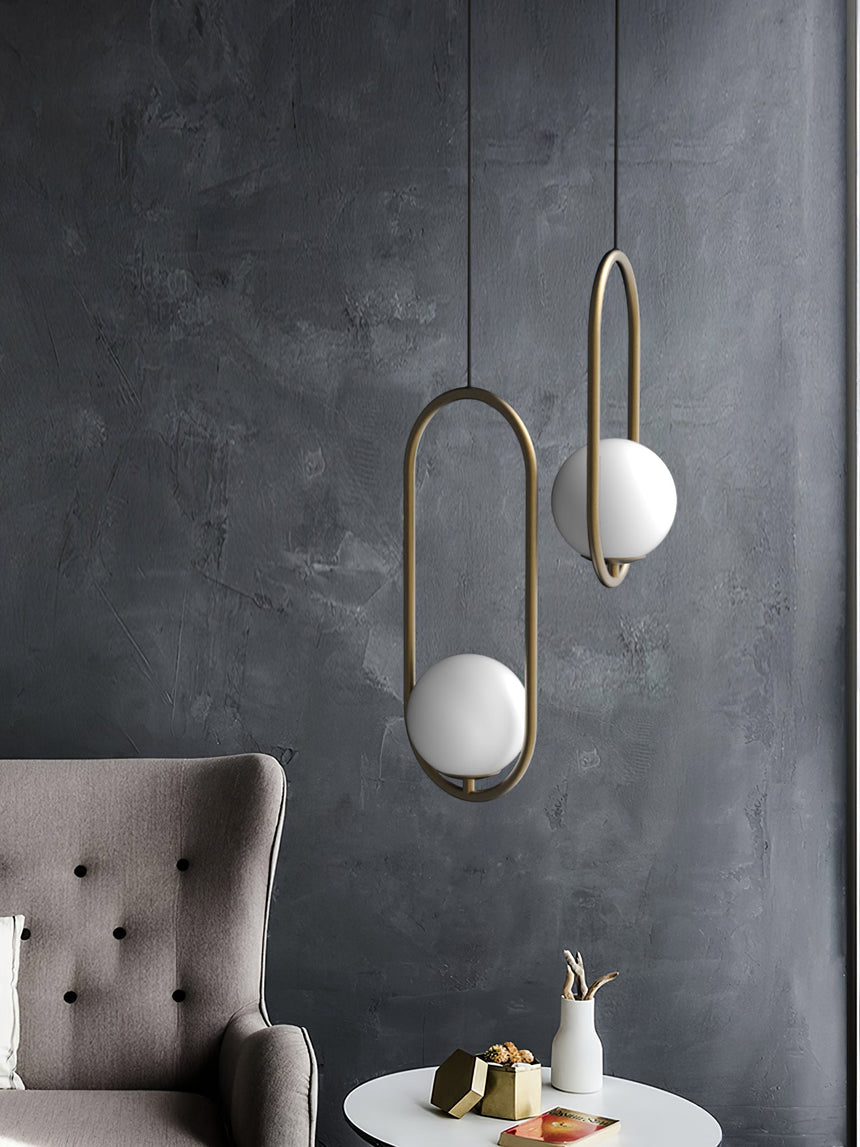 Lyra Modern Glass Pendant Light Close-Up Detail - OroDwell
