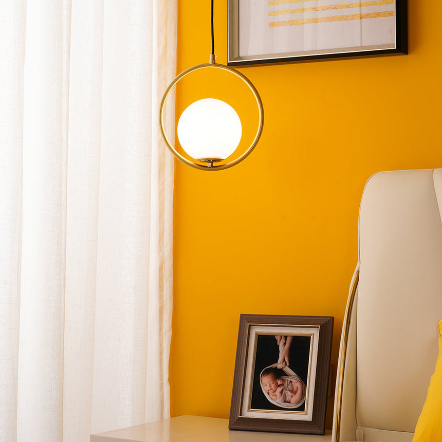 Lyra Modern Glass Pendant Light Close-Up Detail - OroDwell