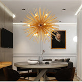 Dandelion Inspired Chandelier Electroplated Iron Finish