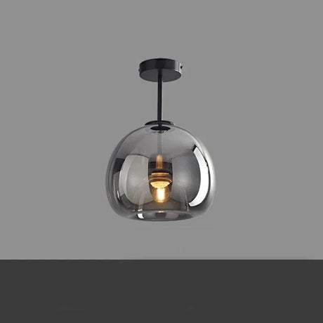 Copper Glass Ceiling Light for Living Room Decor