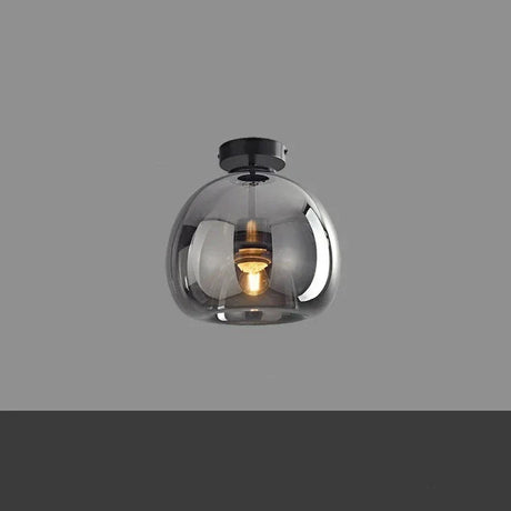 Minimalist Glass Ceiling Lamp Close-Up View