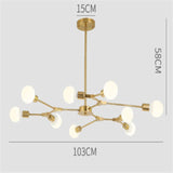 Modern Glam Brass Chandelier - Home Decor Accent
