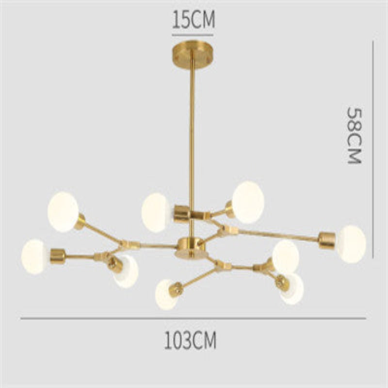 Modern Glam Brass Chandelier - Home Decor Accent