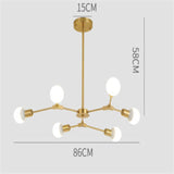 Modern Glam Brass Chandelier - Ambient Lighting for Living Room