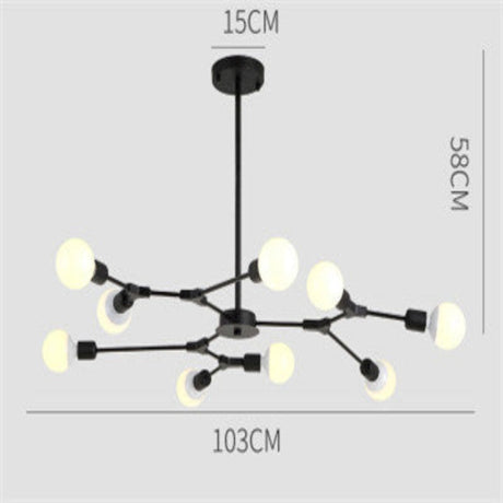 Modern Glam Brass Chandelier - Entryway Lighting Accent