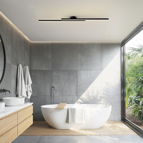 Semi flush ceiling light installation view