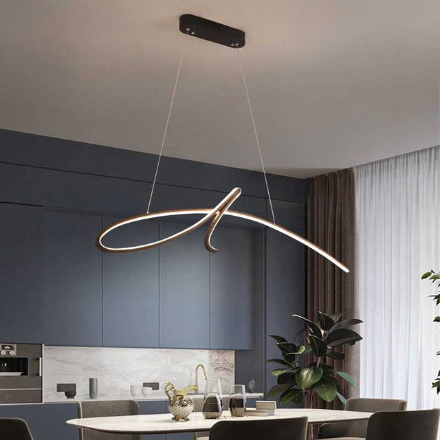 CirroNova Strip Pendant Light - Aluminum Modern Sculptural Design | OroDwell
