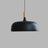 Black Wood Pendant Light Circular Ring Silhouette