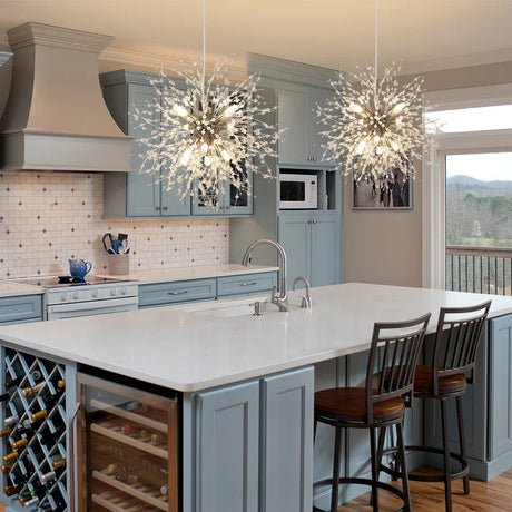 Sculptural Crystal Pendant Light Home Decor