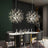 Crystal Pendant Light Sculptural Firework Design