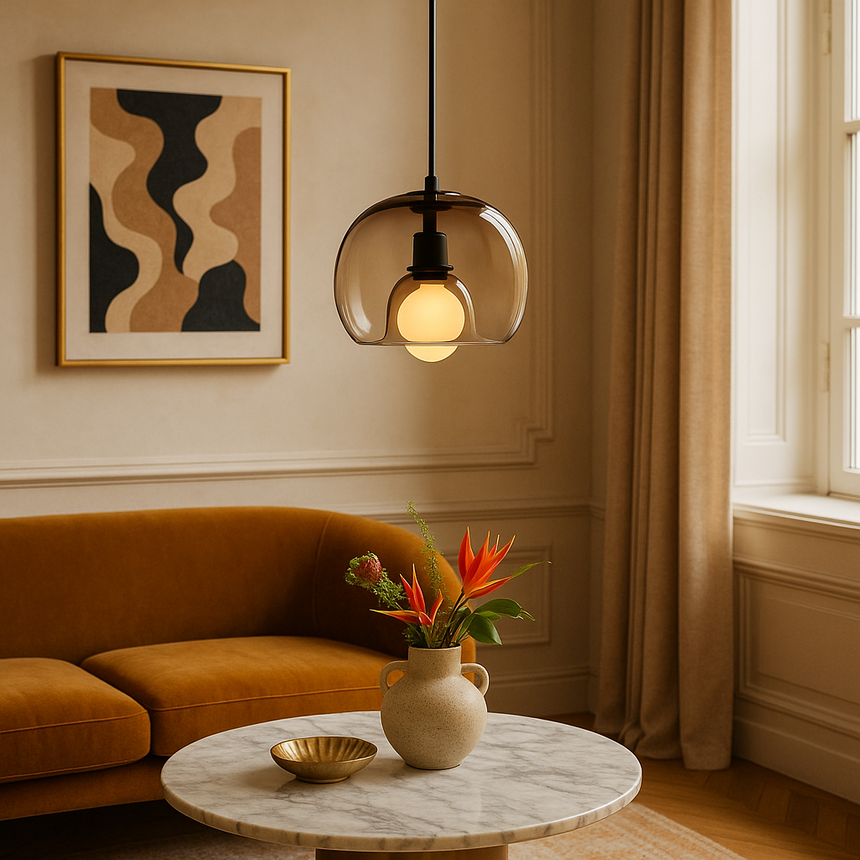 LumaNest Pendant Light Soft Glow LED or Edison Bulb