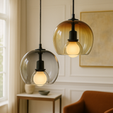 Pendant Light Metal and Glass Construction Detail