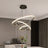 Spiral LED Chandelier Circular Ring Design