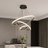 Spiral LED Pendant Light Sculptural Ring Design OpalDwell