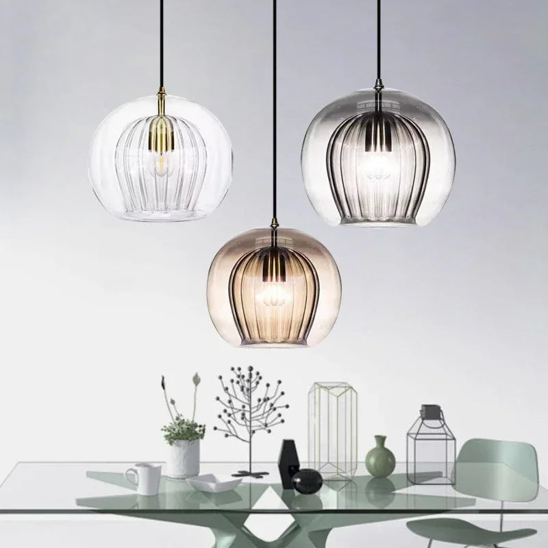 Glass Pendant Light Cluster Design