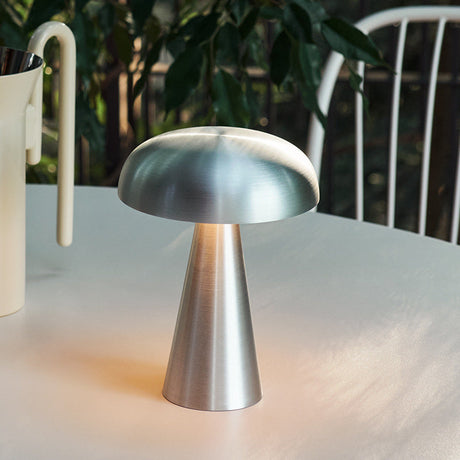 Minimalist Mushroom-Shaped Table Lamp with Soft Warm LED Glow | OroDwell