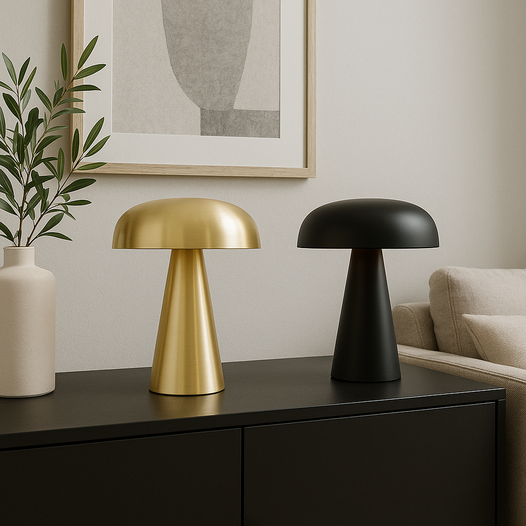 Brushed Metal Table Lamp for Dining Room Lighting | OroDwell