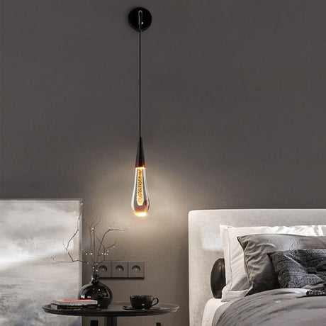 Metal Pendant Light LED Teardrop Silhouette