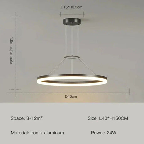 Pendant Light Metal and Glass Slim Profile