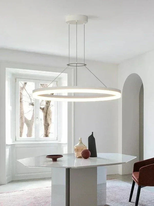Glass Pendant Light Adjustable Height Design