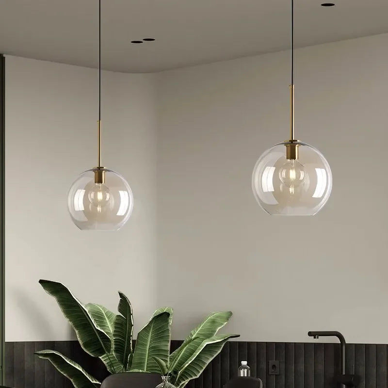 Glass Pendant Light Additional Angle View