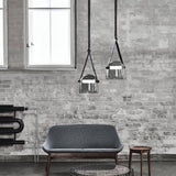 Glass Pendant Lamp Close-Up of Sophisticated Silhouette