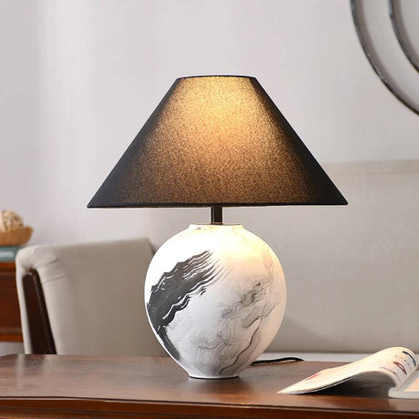 Marble Table Lamp Warm Ambient Glow for Interior Accent