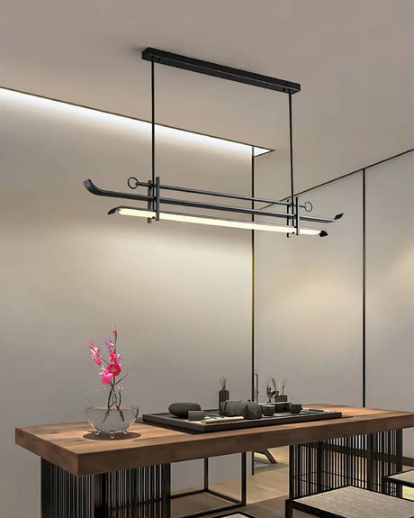Contemporary Ceiling Fixture Side View OpalDwell