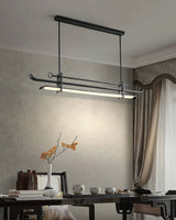 Linear Chandelier Installed Above Table OpalDwell