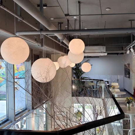 Soft Moonlight Glow Resin Pendant Light - OroDwell
