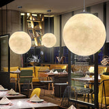 Resin Pendant Light Moon Silhouette Detail View - OroDwell