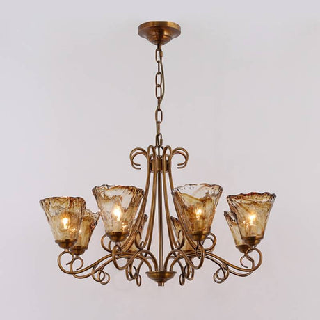 Brass Glass Chandelier Detail Texture OpalDwell