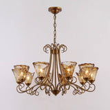 Vintage Chandelier Installed Overhead View OpalDwell