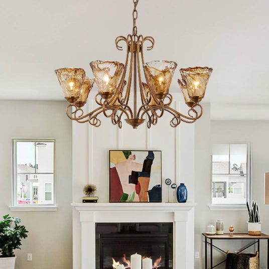 Glass Chandelier for Dining Room