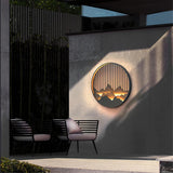 Cairncrest Wall Lamp with Mountain Motif Pattern