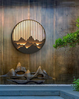 Cairncrest Wall Lamp with Mountain Motif Pattern