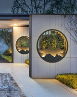 Cairncrest Wall Lamp with Mountain Motif Pattern