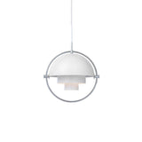 Stacked lampshade pendant light detail