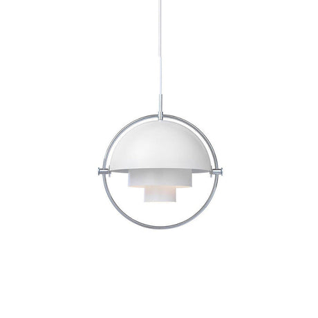 Stacked lampshade pendant light detail