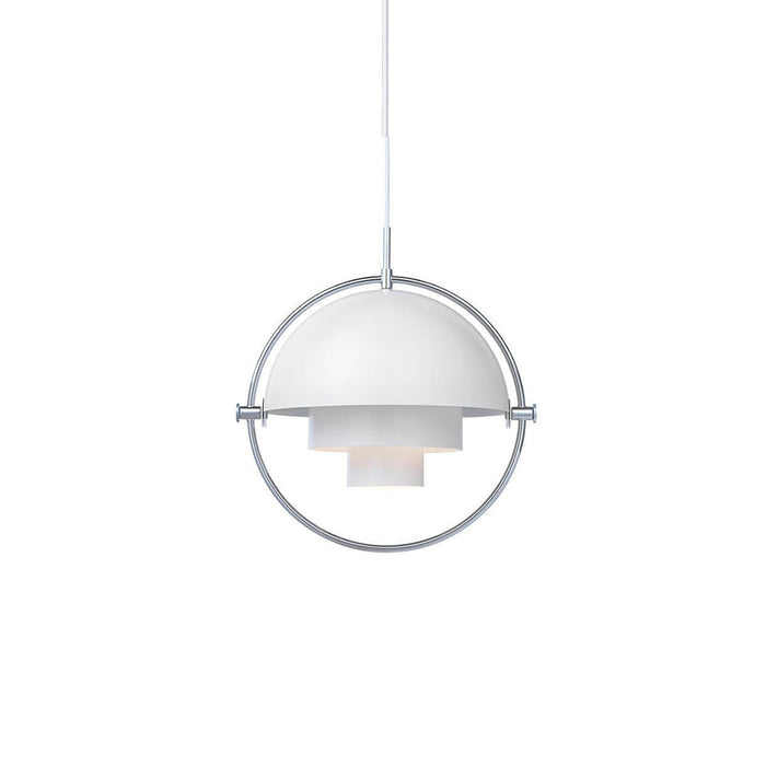 Stacked lampshade pendant light detail