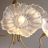 Glass chandelier for modern interiors