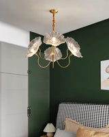 Chandelier installed in modern interior