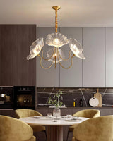 Frosted glass chandelier additional detail shot