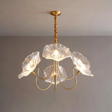 Frosted glass flower chandelier for living room