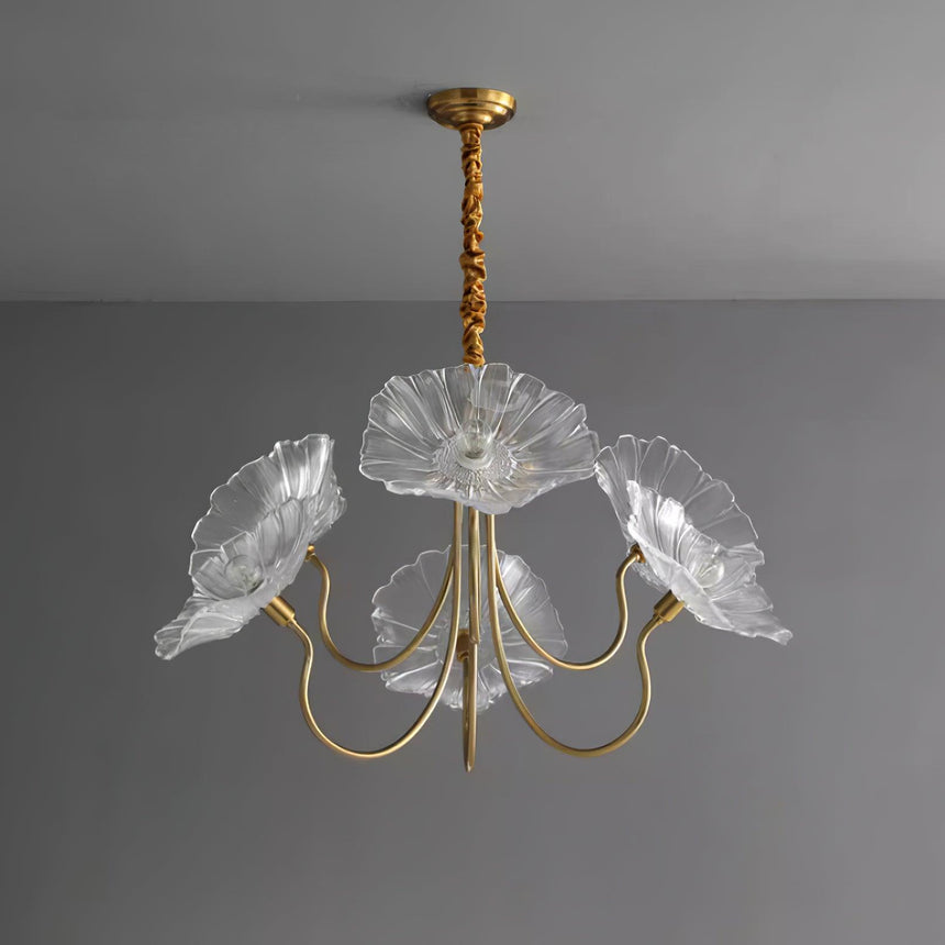 Glass chandelier for living room decor