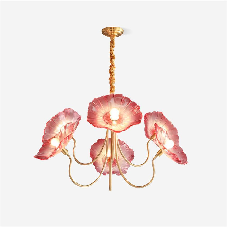 Frosted glass chandelier for living room decor