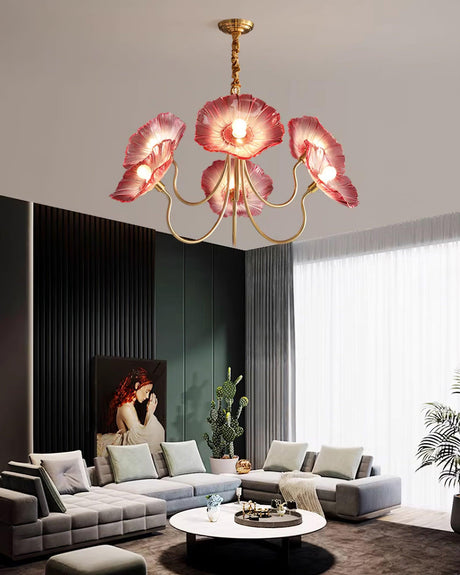 Glass chandelier for contemporary homes
