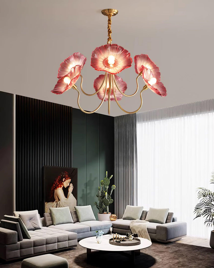 Glass chandelier for contemporary homes